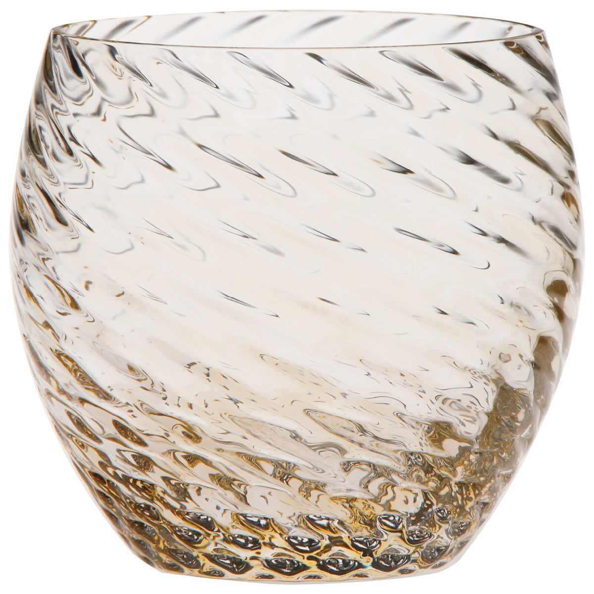 Toyo-Sasaki Glass Corrot Tumbler, Swirl, Amber, 310ml