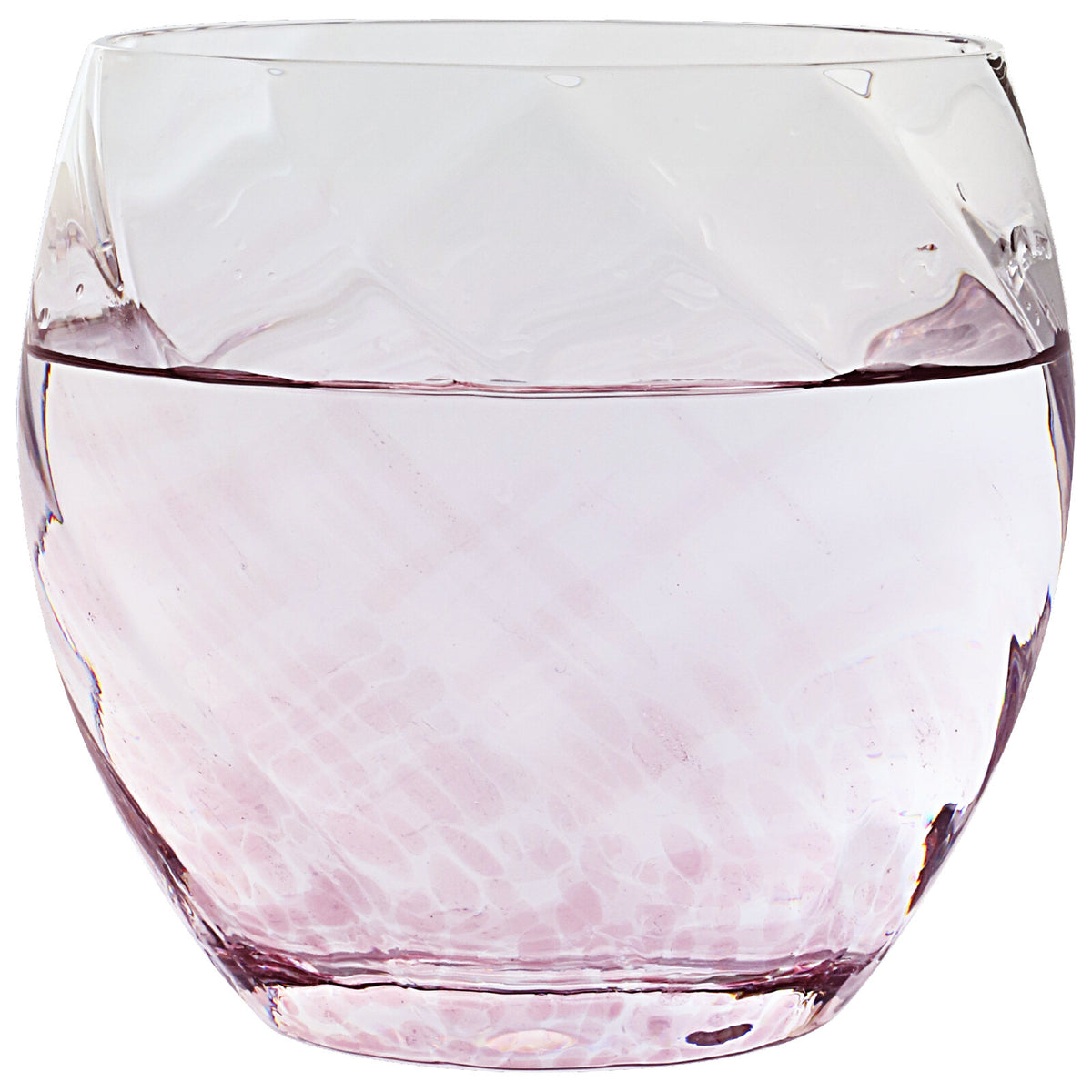 Toyo-Sasaki Glass Corrot Tumbler, Diagonal, Pink, 310ml