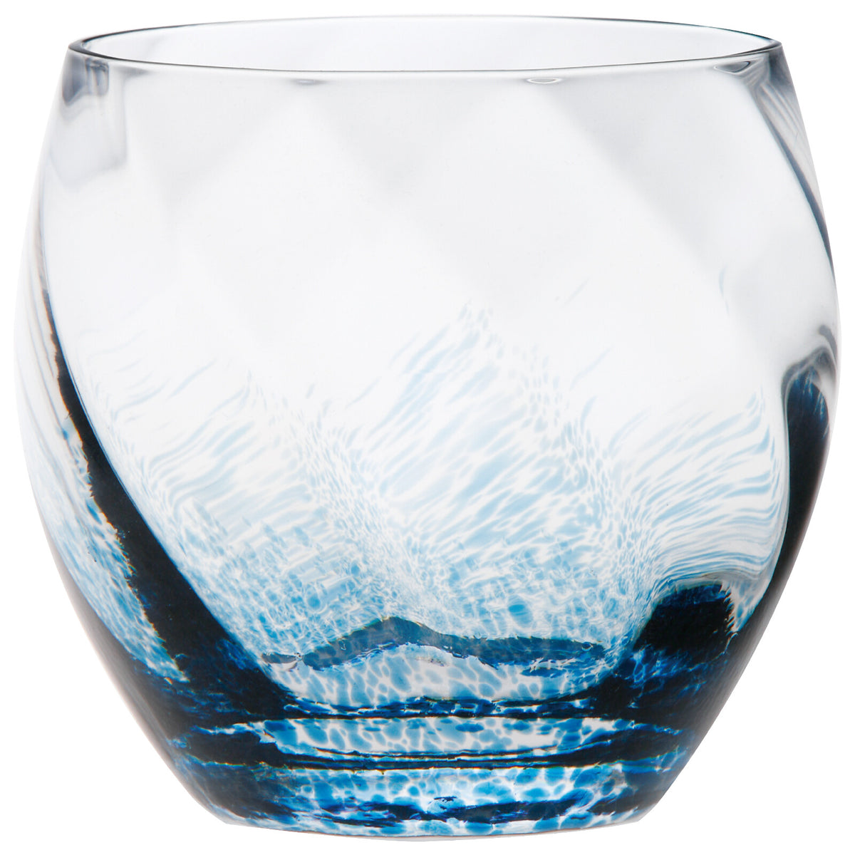 Toyo-Sasaki Glass Corrot Tumbler, Diagonal, Blue, 310ml