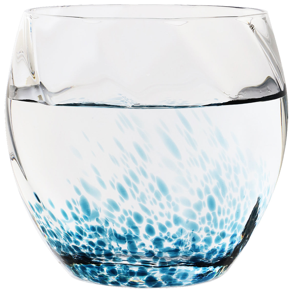 Toyo-Sasaki Glass Corrot Tumbler, Diagonal, Blue, 310ml