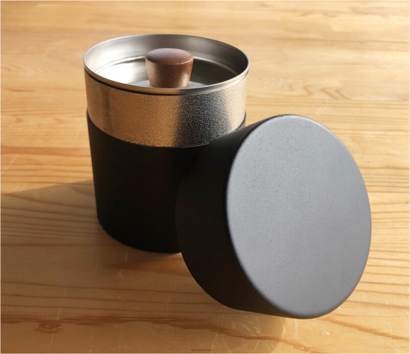 Miyazaki Seisakusho Chazutsu Tea Caddy Black Small CHA-8