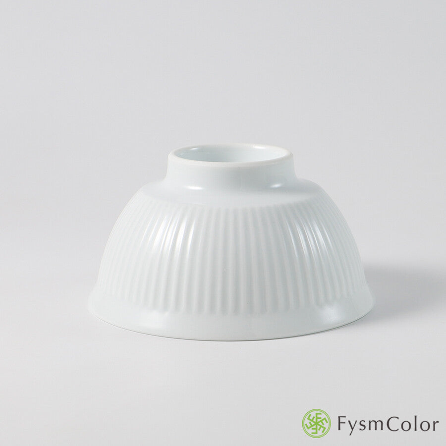 Hakusan Porcelain Yoshizu-Bori Rice Bowl White