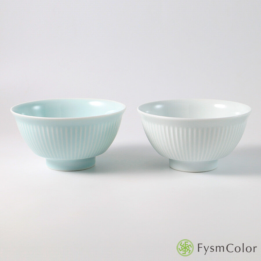 Hakusan Porcelain Yoshizu-Bori Rice Bowl White