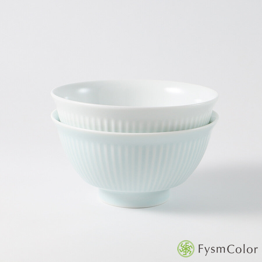 Hakusan Porcelain Yoshizu-Bori Rice Bowl White