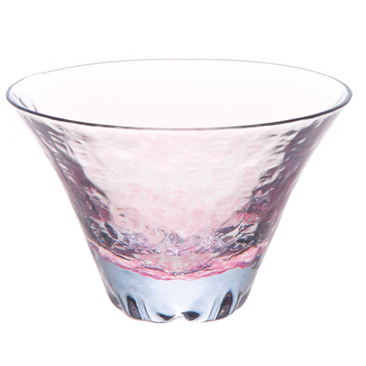 Toyo-Sasaki Glass Shofuku Fujimi Sakura Sake Cup, Sakura Pink