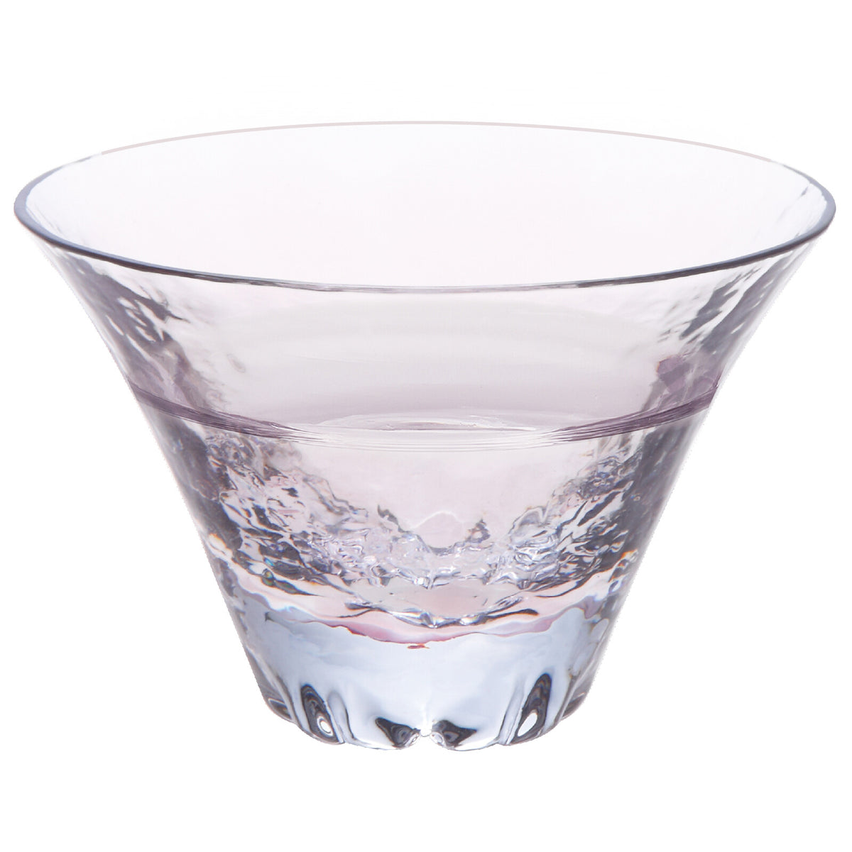 Toyo-Sasaki Glass Shofuku Fujimi Sakura Sake Cup, Light Purple