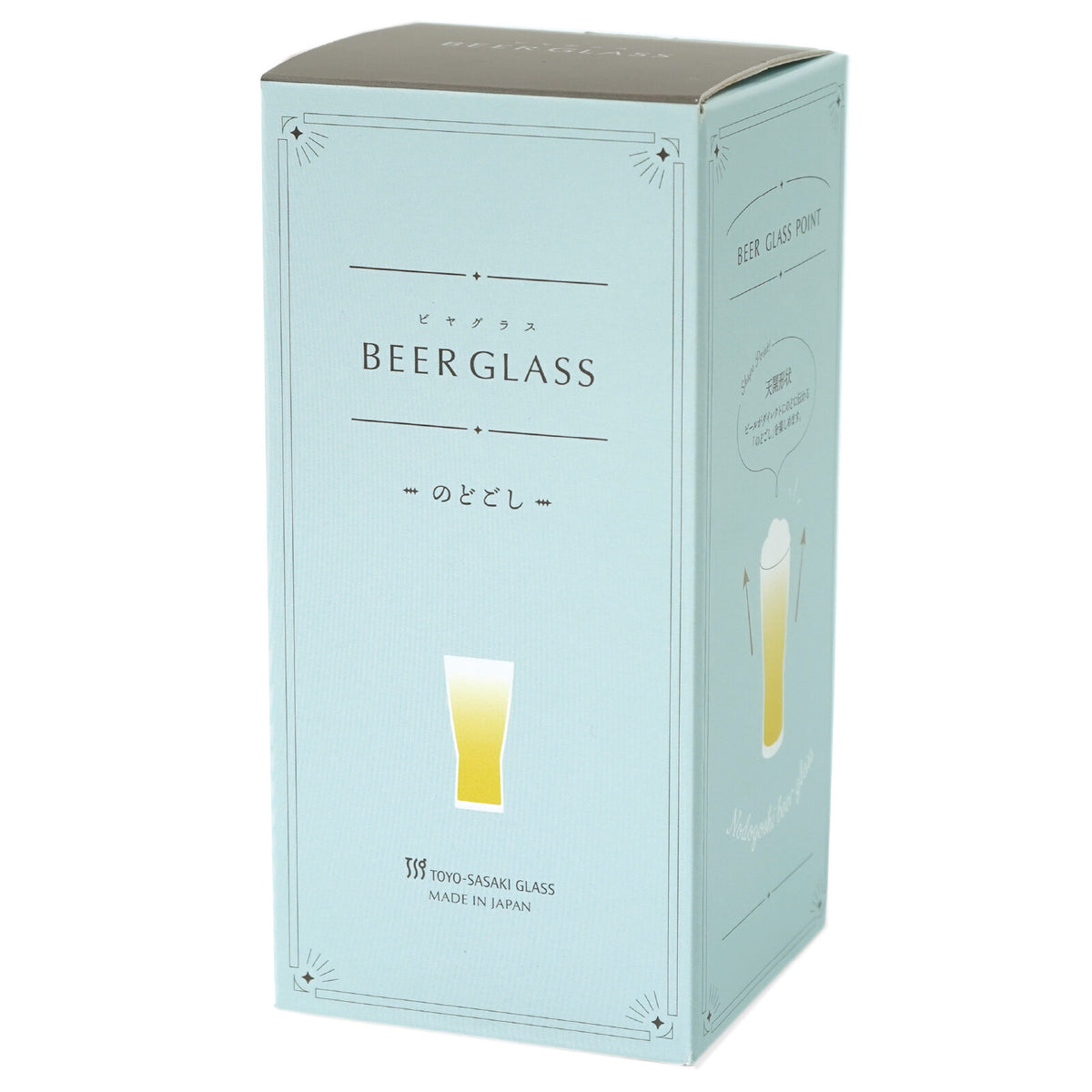 Toyo-Sasaki Glass Beer Glass, Smooth Finish, 410ml