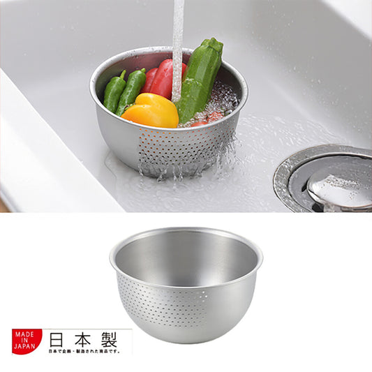 Seikatsu no Katachi Stainless Steel Rice Washing Bowl 18cm