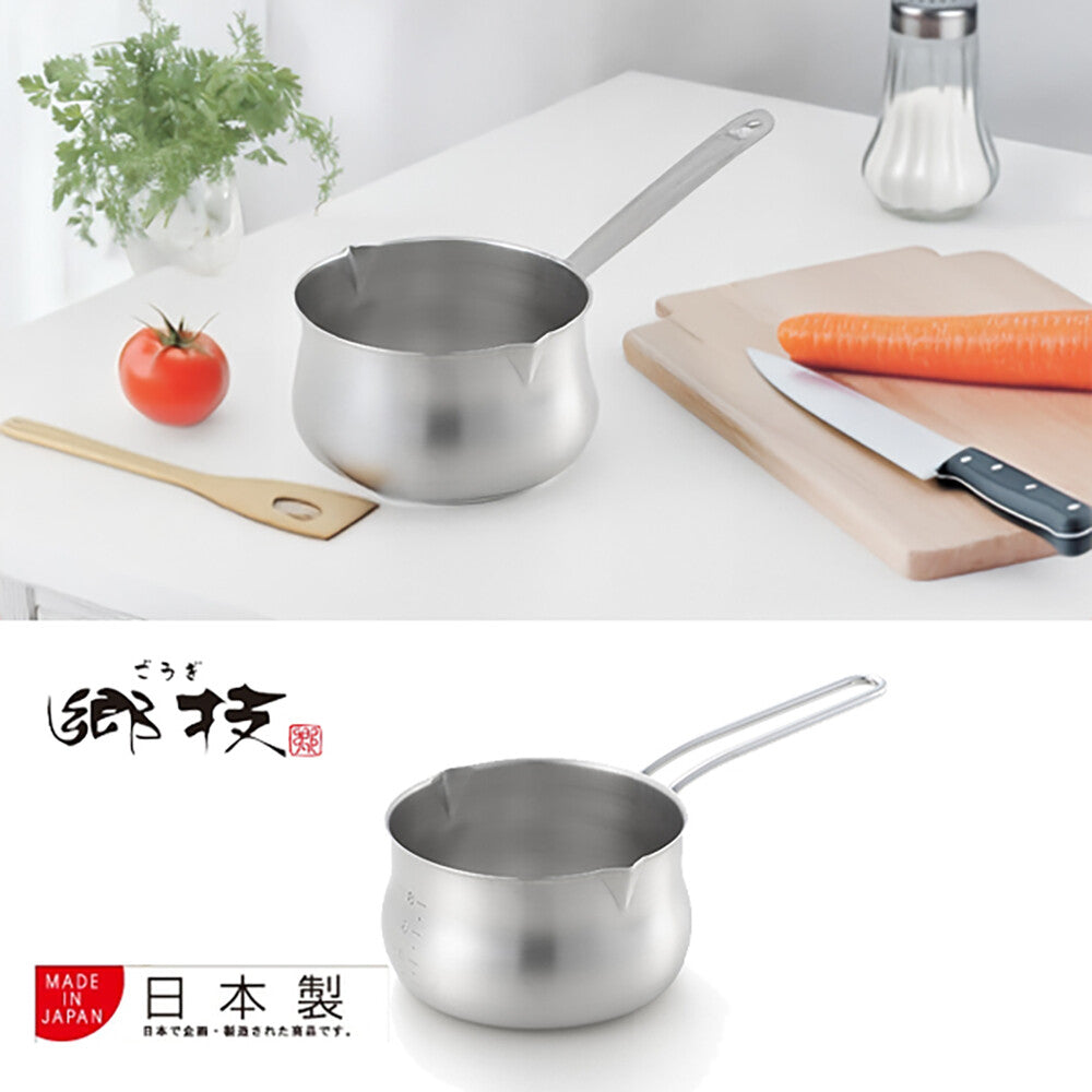Gogi Stainless Steel Milk Pan 14cm IH and Gas Compatible
