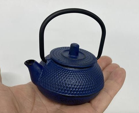 Ishigaki RIN-NE Miniature Cast Iron Kettle Arare 60ml Malachite Green 4640
