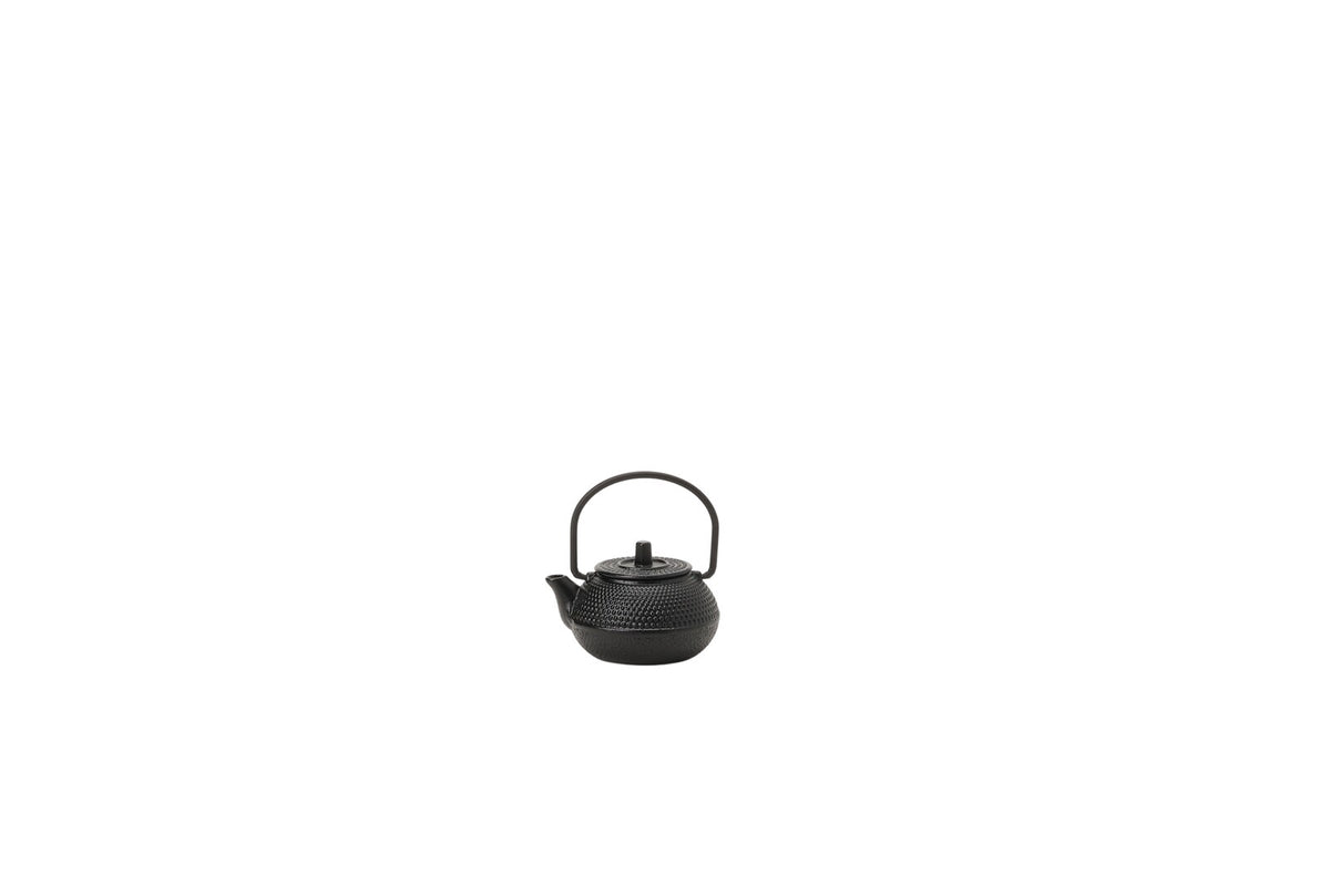 Ishigaki RIN-NE Miniature Cast Iron Kettle Arare 60ml Dark Green 4639