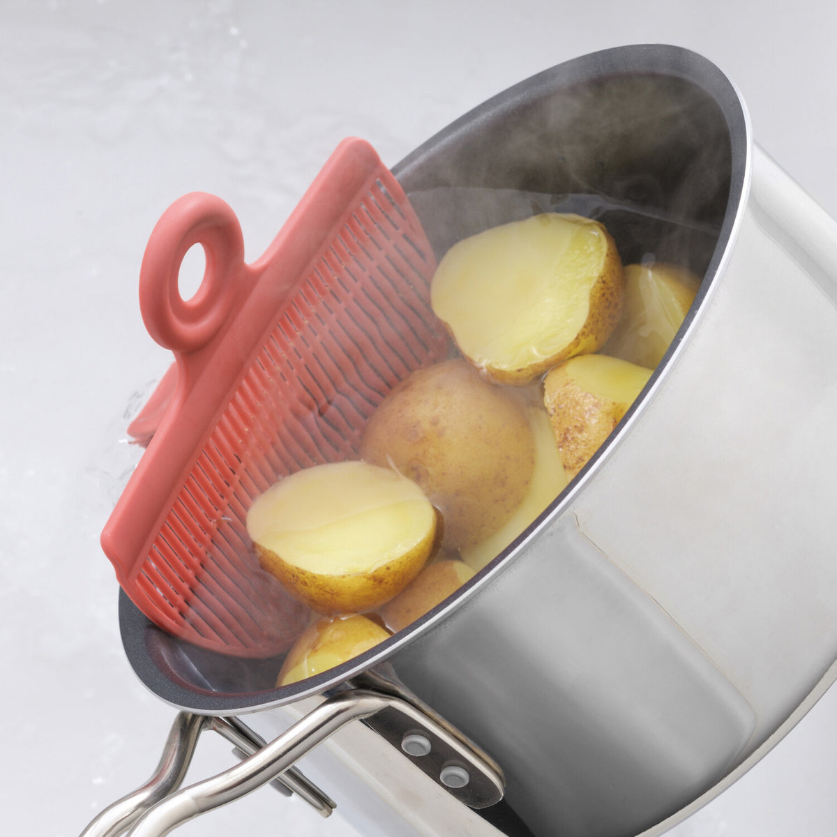 Akebono Pot Clip for Boiling Noodles Red CH-2137