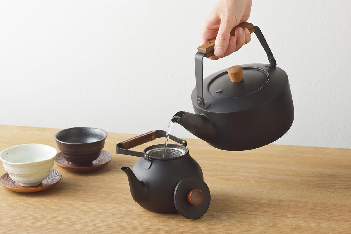 Miyazaki Seisakusho Chaki Tea Pitcher Black Large 2.0L CHA-12