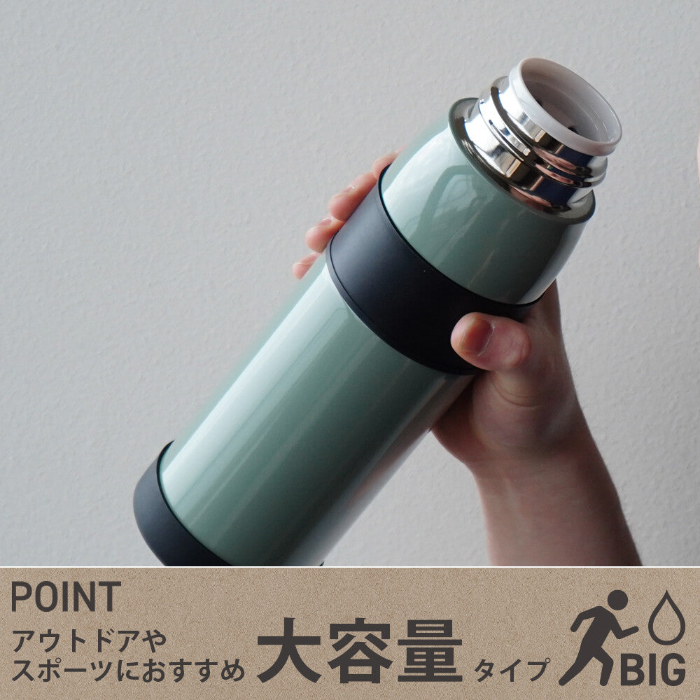 Wahei Freiz Fortec Thirsty Mug Bottle with Handle Green 1.0L RH-1826