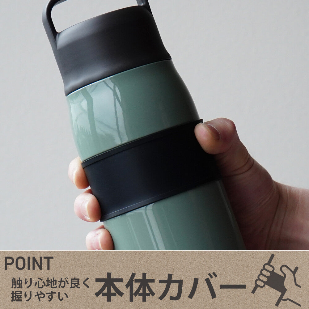 Wahei Freiz Fortec Thirsty Mug Bottle with Handle Green 1.0L RH-1826