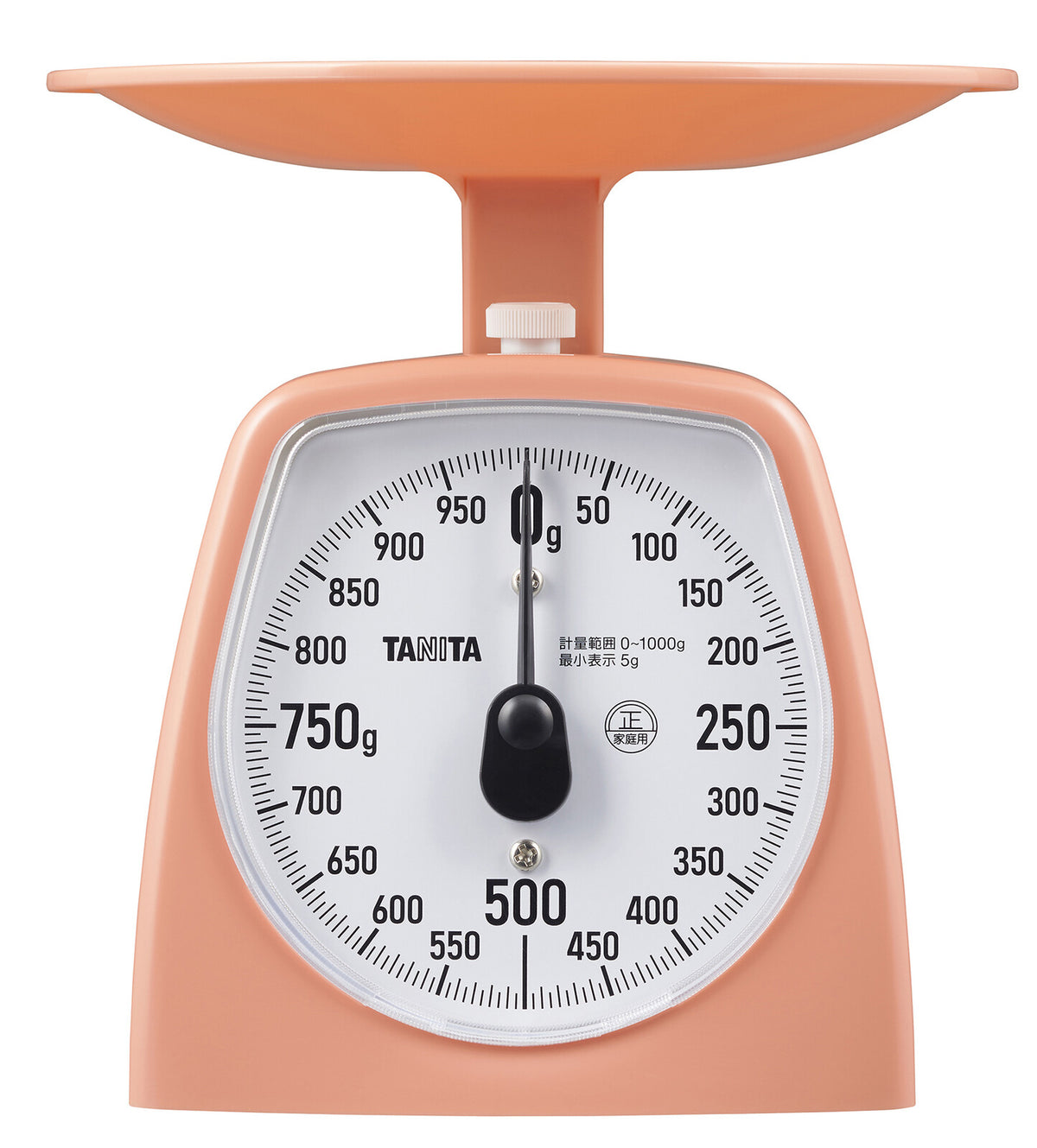 Tanita Analog Kitchen Scale 1kg, Coral Pink KA441PK