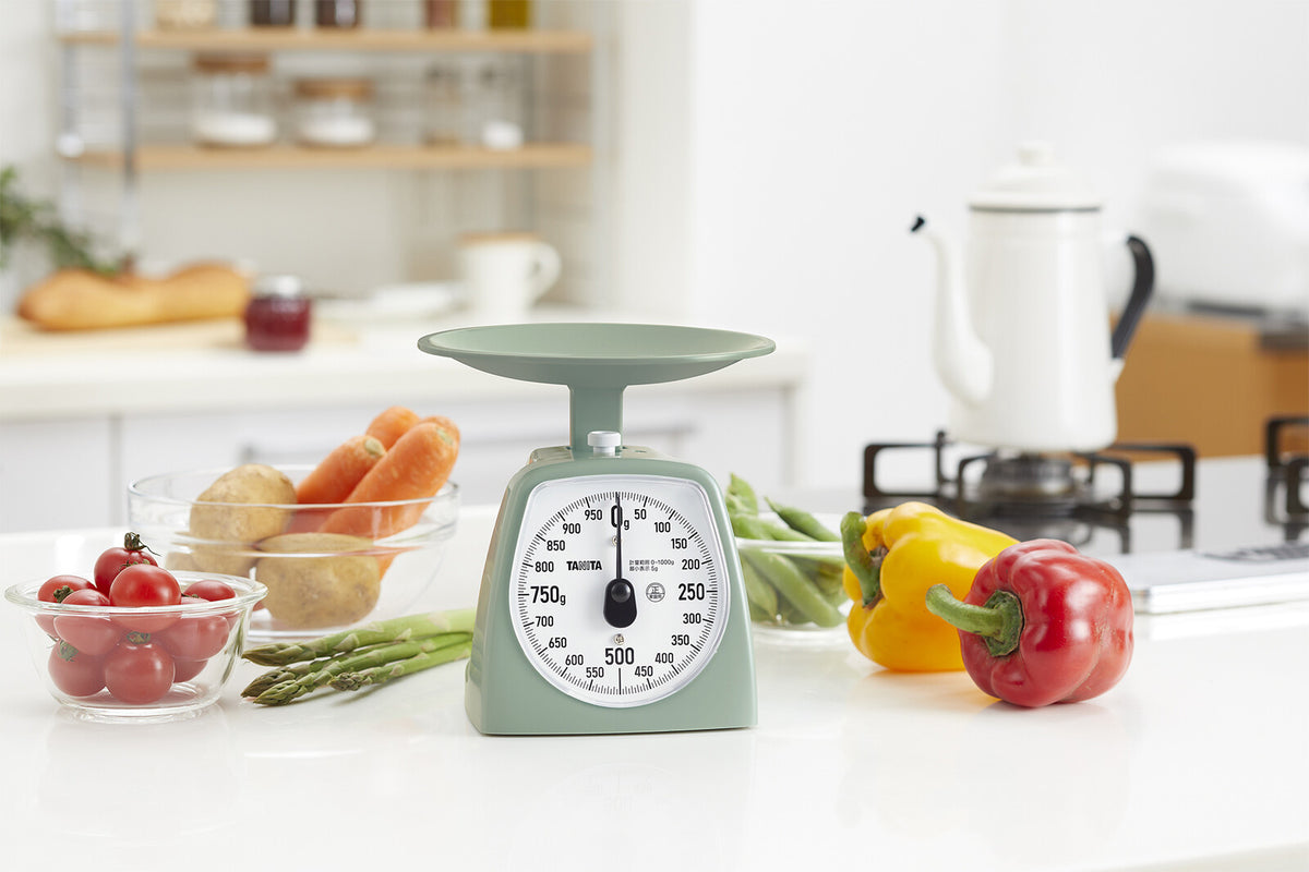 Tanita Analog Cooking Scale 1kg Sage Green KA441GR