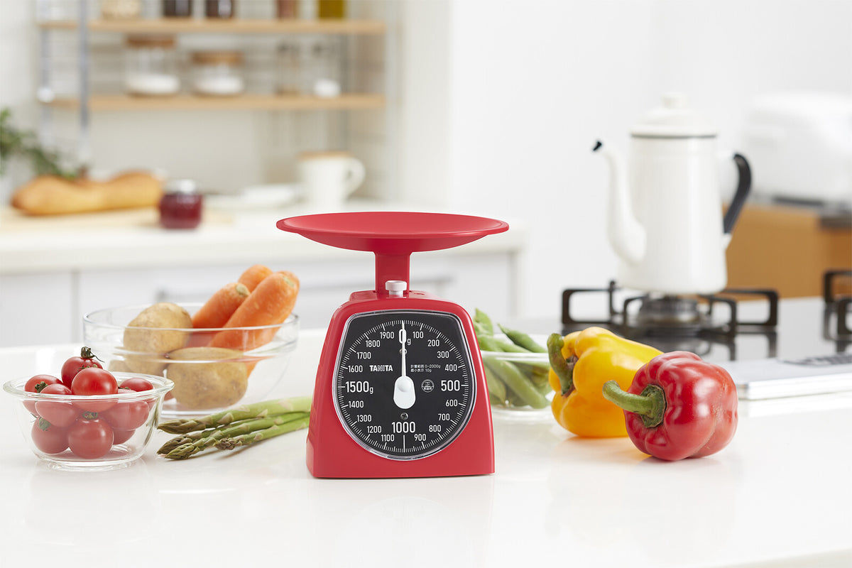 Tanita Analog Kitchen Scale 2kg Cherry Red KA442RD