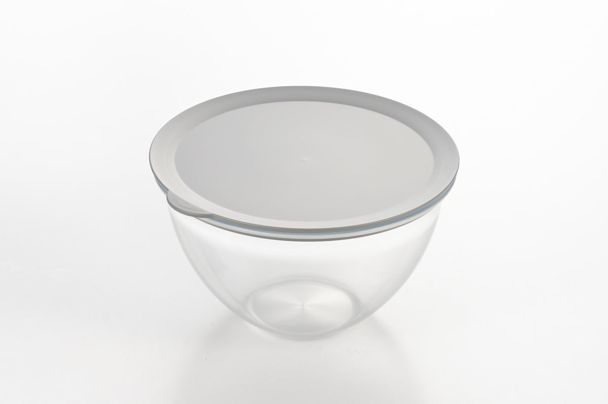 Yoshikawa Suiro Microwave Safe Deep Bowl Lid Large Gray YJ4053
