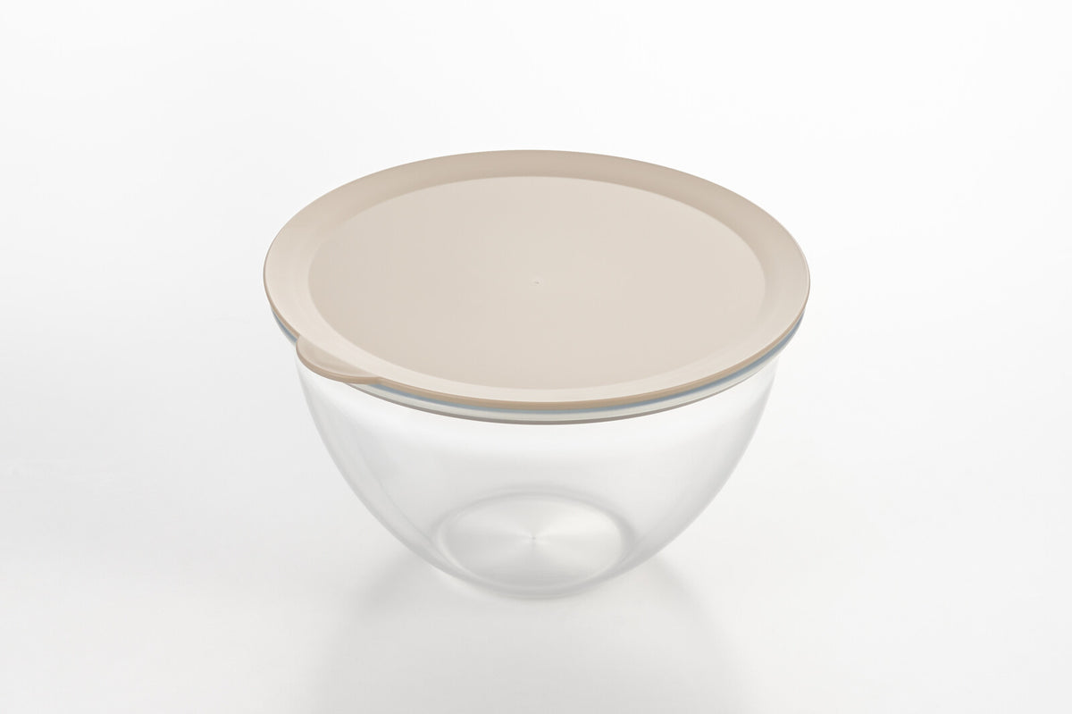 Yoshikawa Suiro Microwave Safe Deep Bowl Lid Large Beige YJ4054