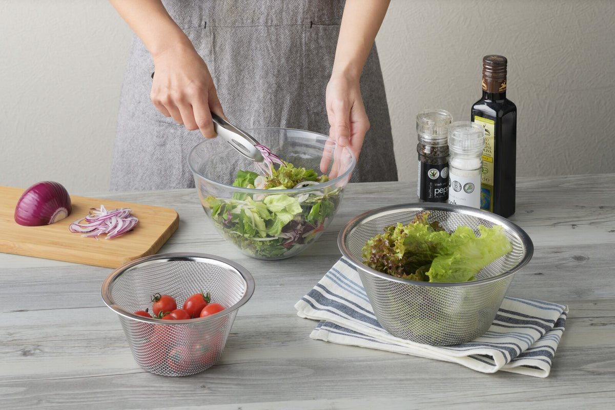 Yoshikawa Suiro Stainless Steel Flat Rim Colander Medium YJ4058