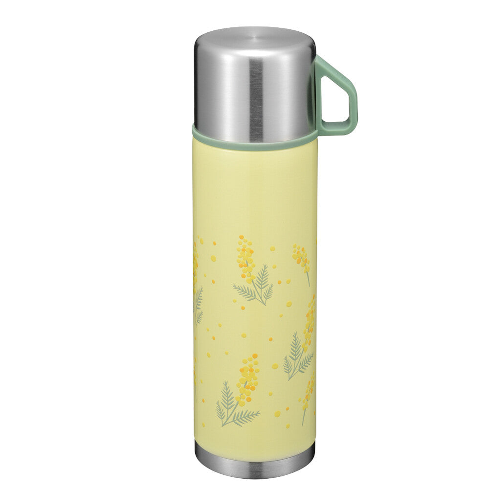 Wahei Freiz Retoru Stainless Water Bottle with Cup 500ml Mimosa RH-1845