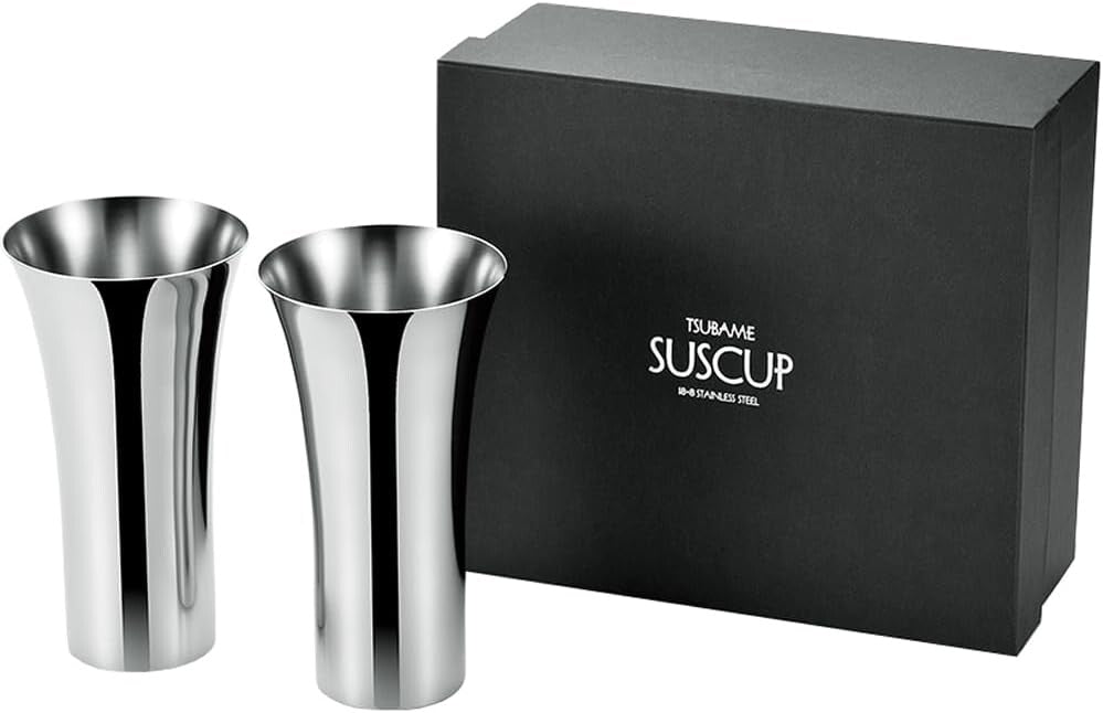 Asahi Stainless Steel Beer Cup 380ml Set of 2 in Gift Box SCS-11-2P