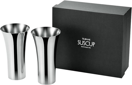 Asahi Stainless Steel Beer Cup 380ml Set of 2 in Gift Box SCS-11-2P