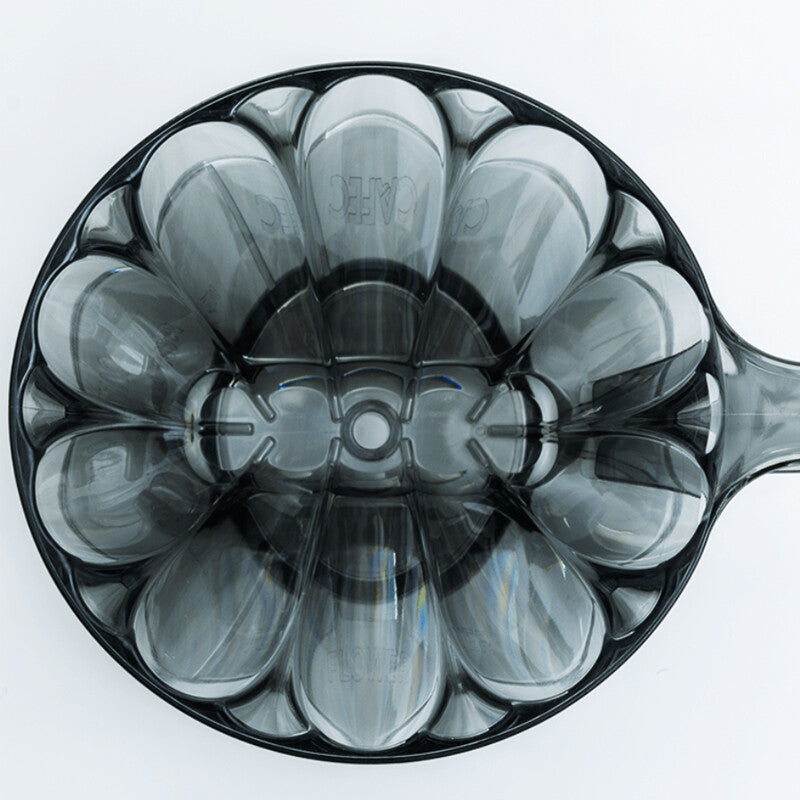 CAFEC Flower Dripper Oval Coffee Cone for 2 to 4 Cups Clear Black FDO-102CB