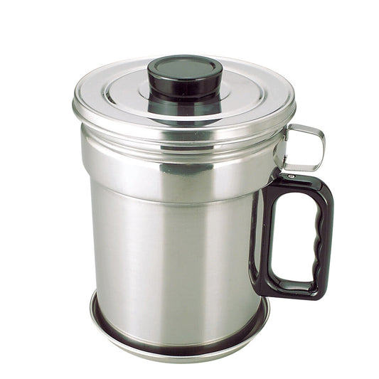 Odajima 18-8 Stainless Steel Oil Pot with Activated Carbon Filter 1.1L