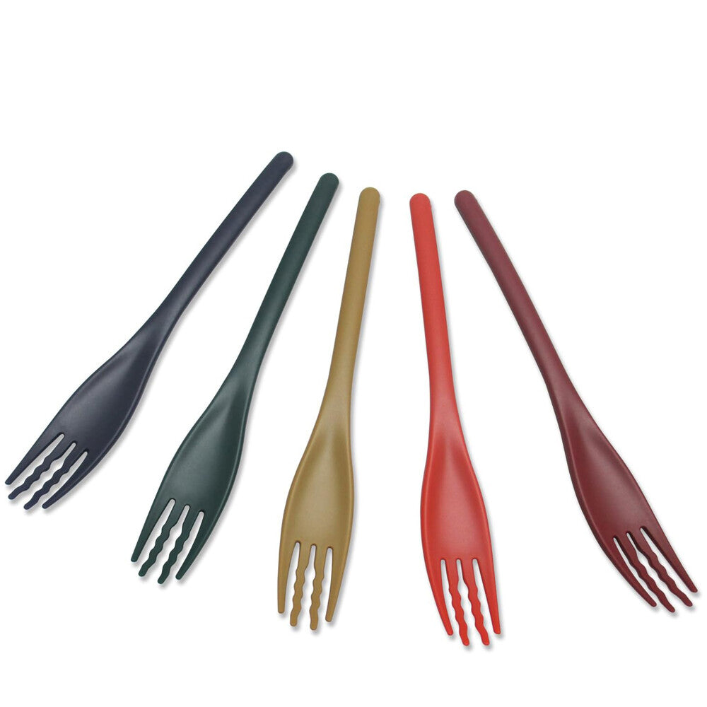 Sansho Soft Hime Fork Gentle on Mouth Japanese Colors Set of 5
