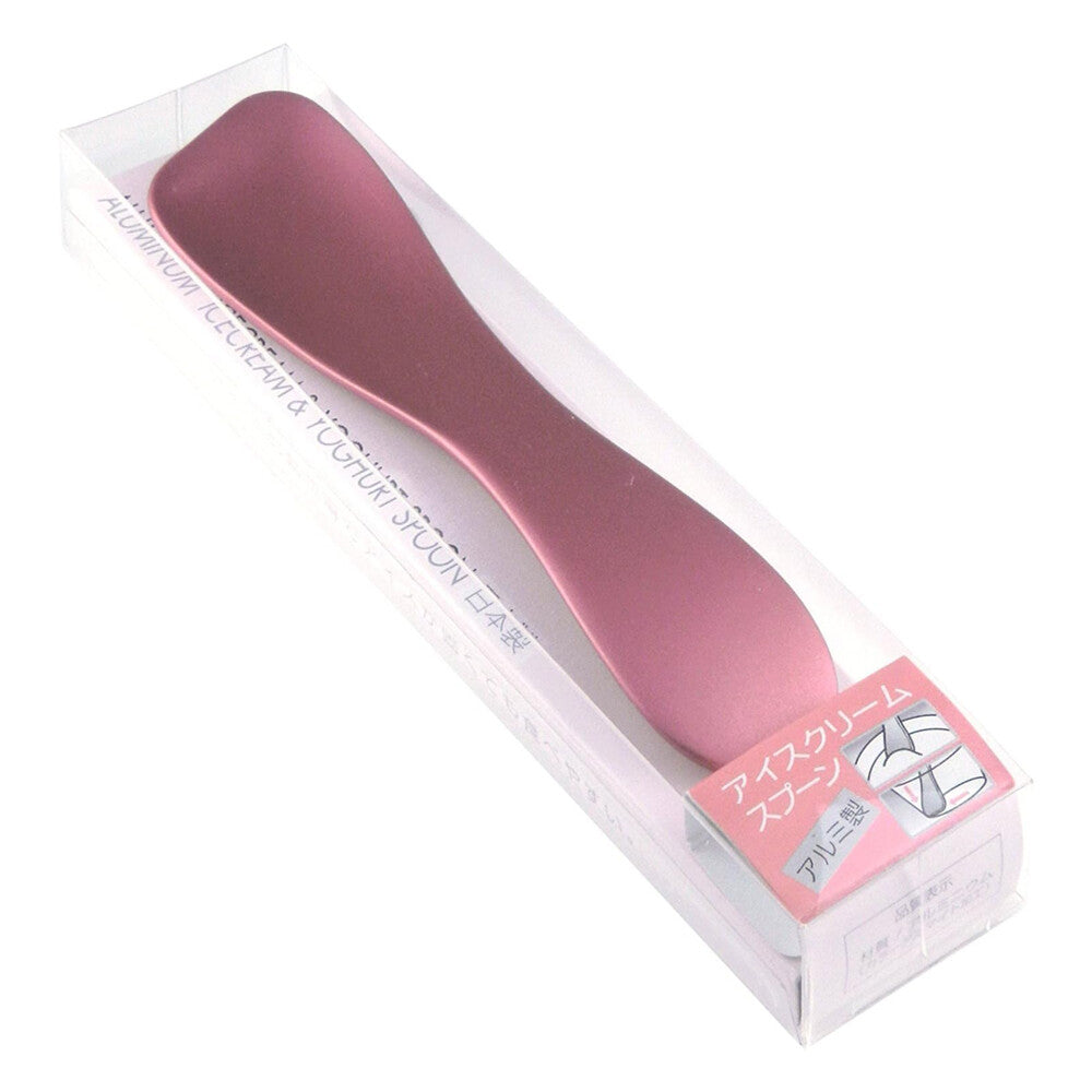 Sansho Aluminum Ice Cream Spoon Pink in Clear Case ALM-420CR(PK)
