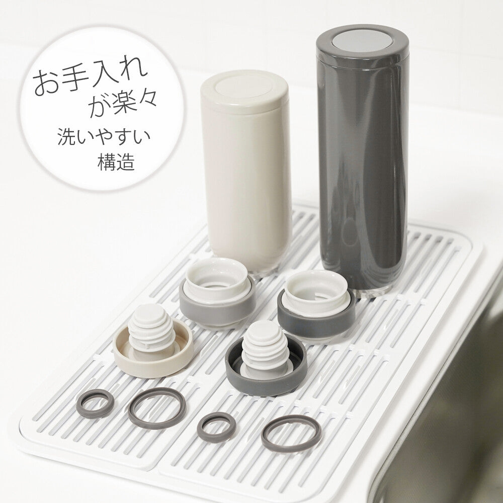 Wahei Freiz Moteco Screw Cap Mug Bottle 500ml Gray RH-1669