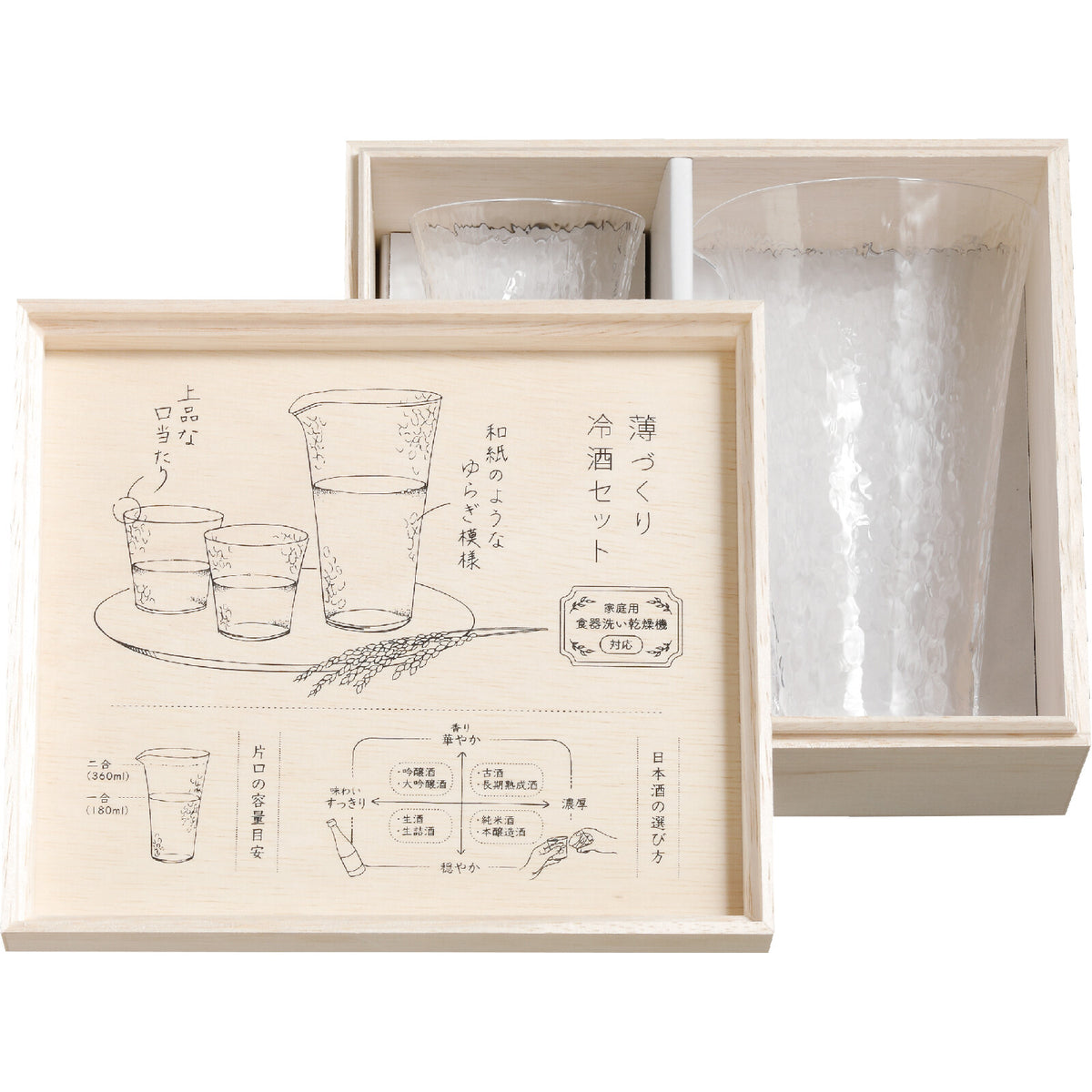 Toyo-Sasaki Glass Thin Cold Sake Set