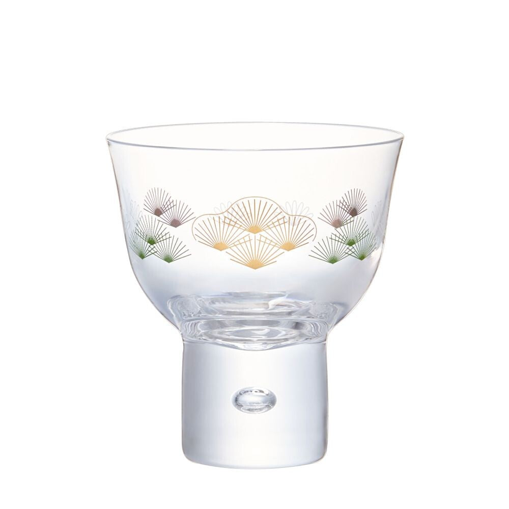Toyo-Sasaki Glass Wamon Sake Cup Pine Pattern