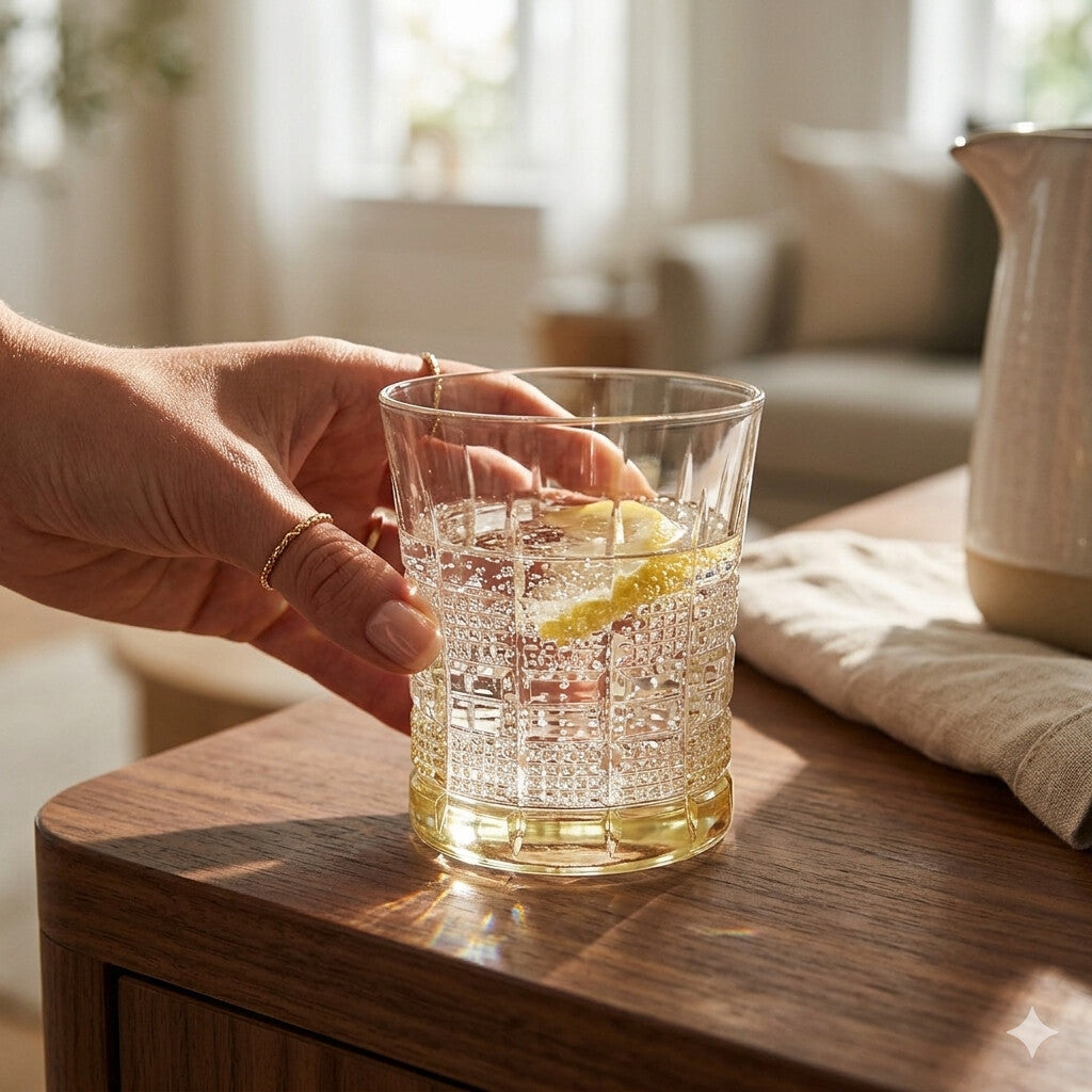 Toyo-Sasaki Glass Amber Free Glass Rock Glass Tumbler, Large, 300ml