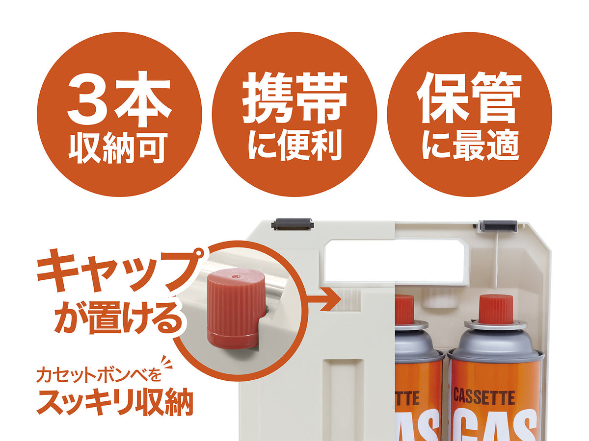 Fudo Giken Butane Gas Canister Storage Case Gray F2662
