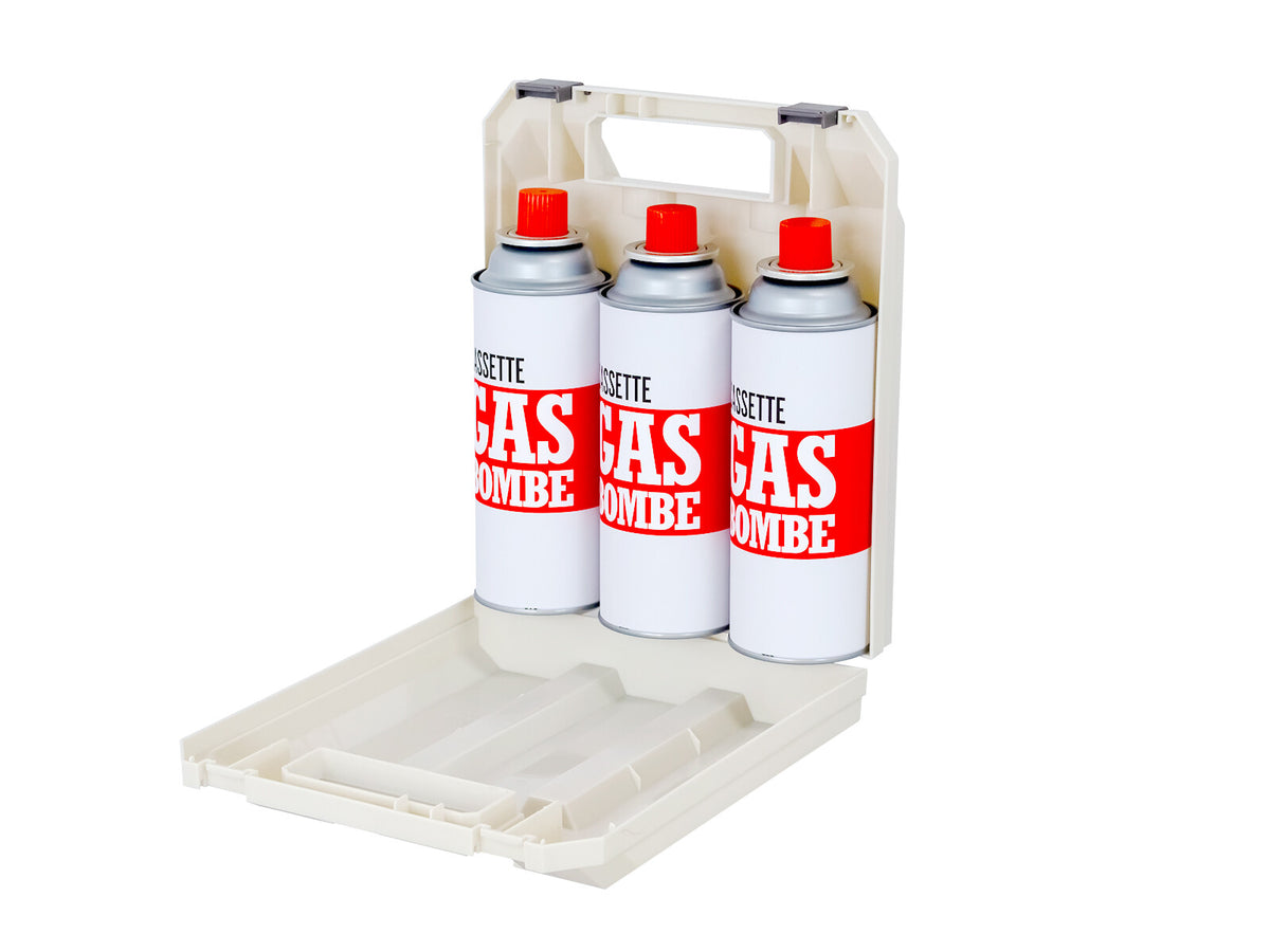 Fudo Giken Butane Gas Canister Storage Case Ivory F2662
