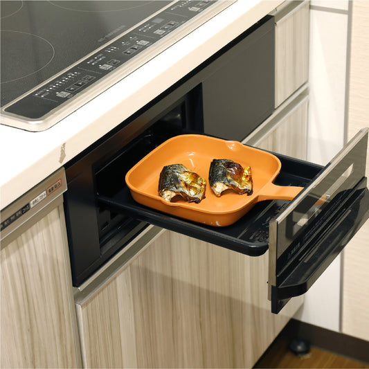 CB Japan Copain Grill Plate 18x18cm Square Terracotta