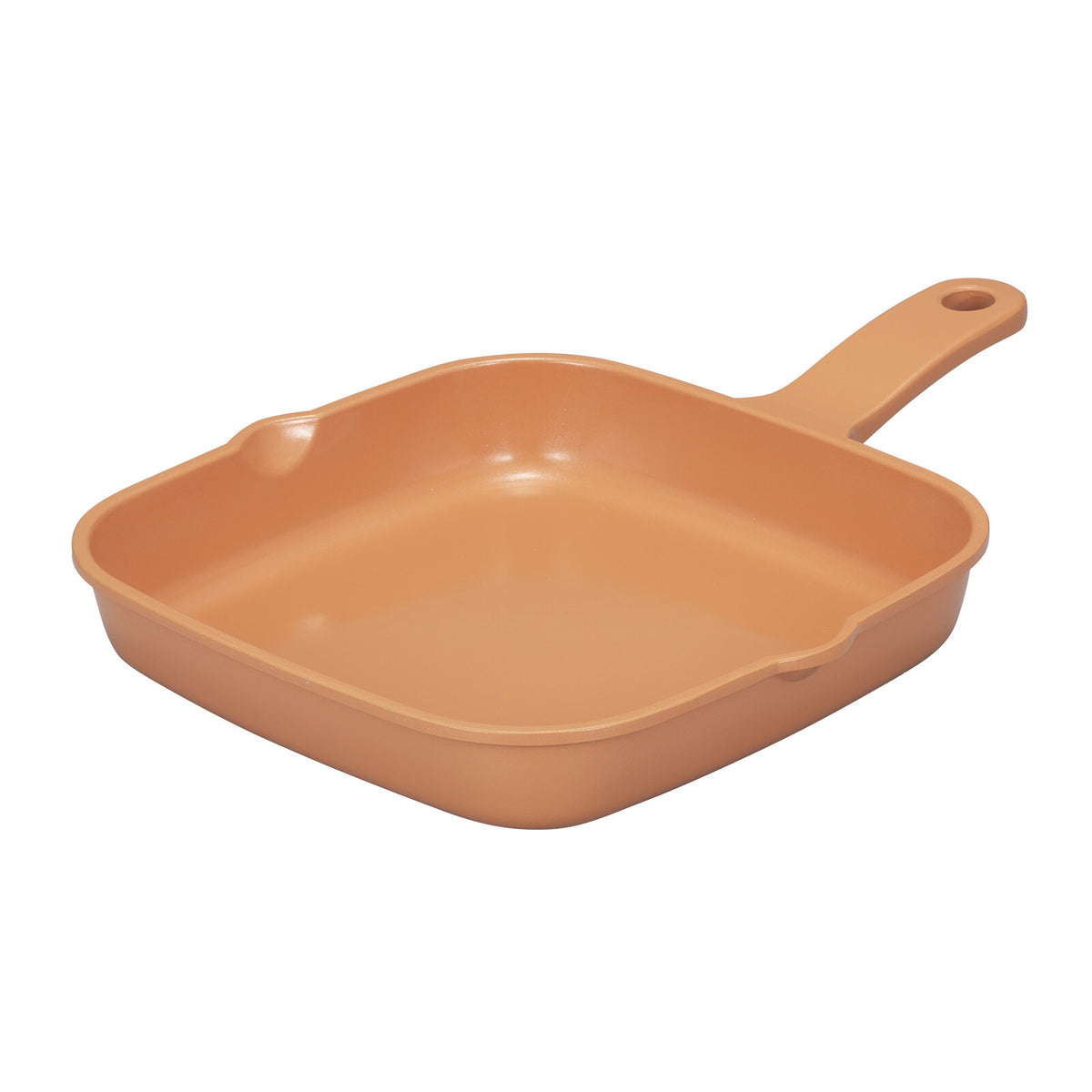 CB Japan Copain Grill Plate 18x18cm Square Terracotta