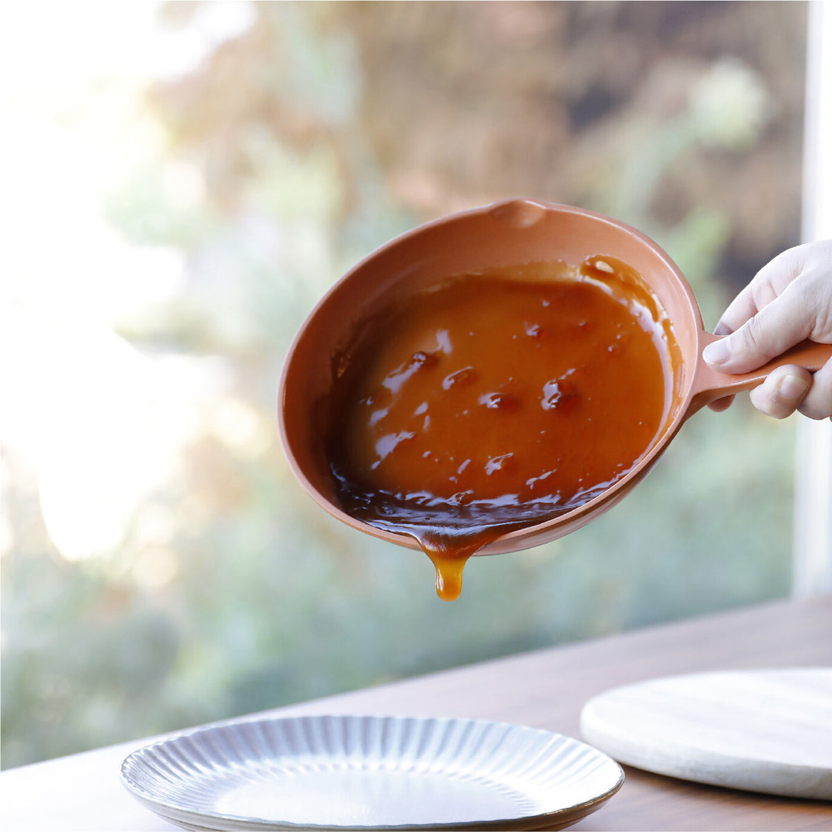 CB Japan Copan Round Grill Plate 19cm Terracotta