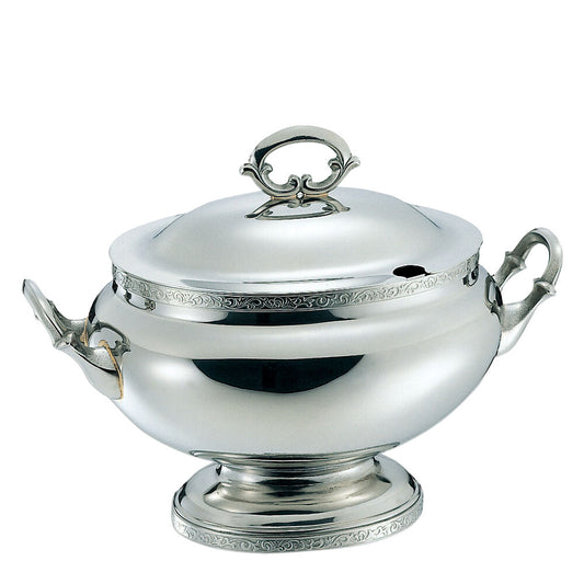 Wadasuke Monterey Stainless Steel Oval Soup Tureen Small 2402-3200