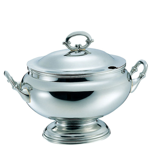 Wadasuke B Rim Stainless Steel Oval Soup Tureen Small 2402-4200