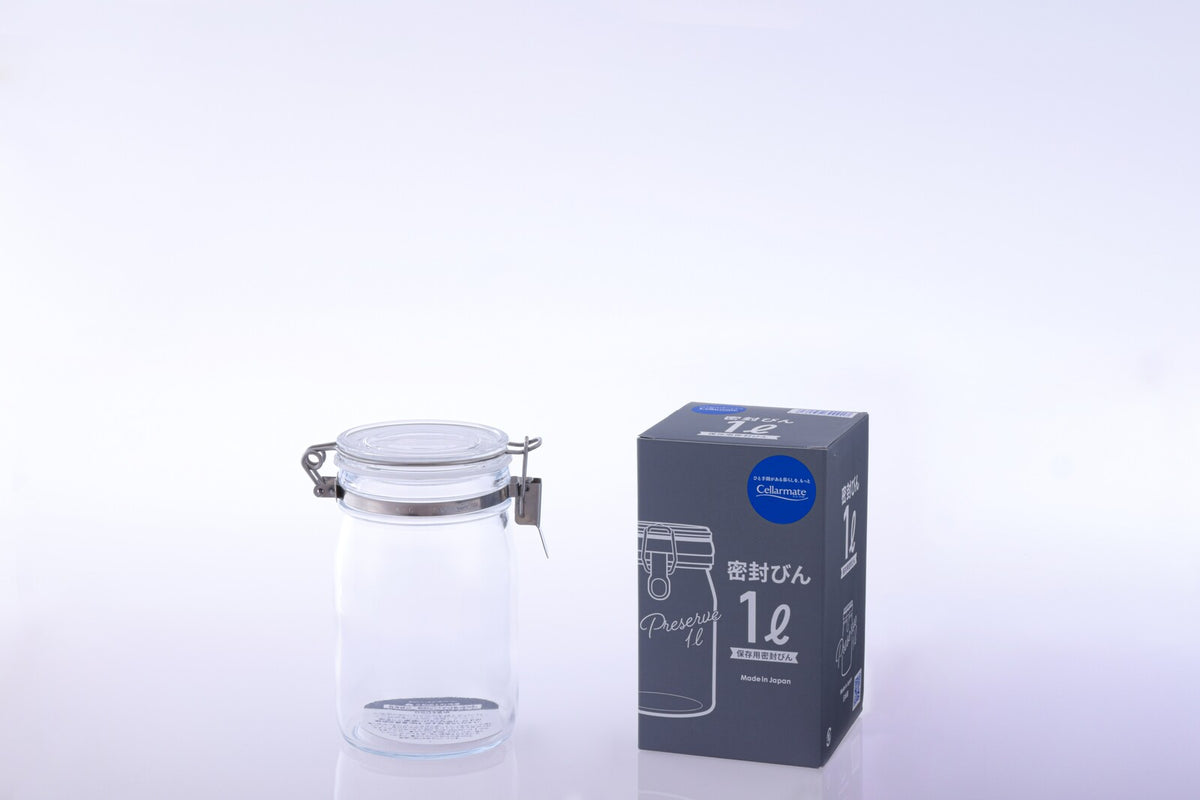 Cellarmate Glass Storage Jar with Airtight Lid 1L