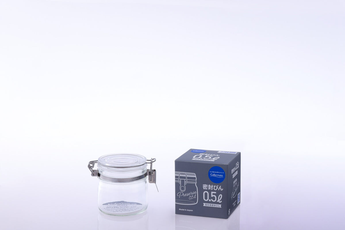 Cellarmate Glass Storage Jar Airtight Seal 0.5L