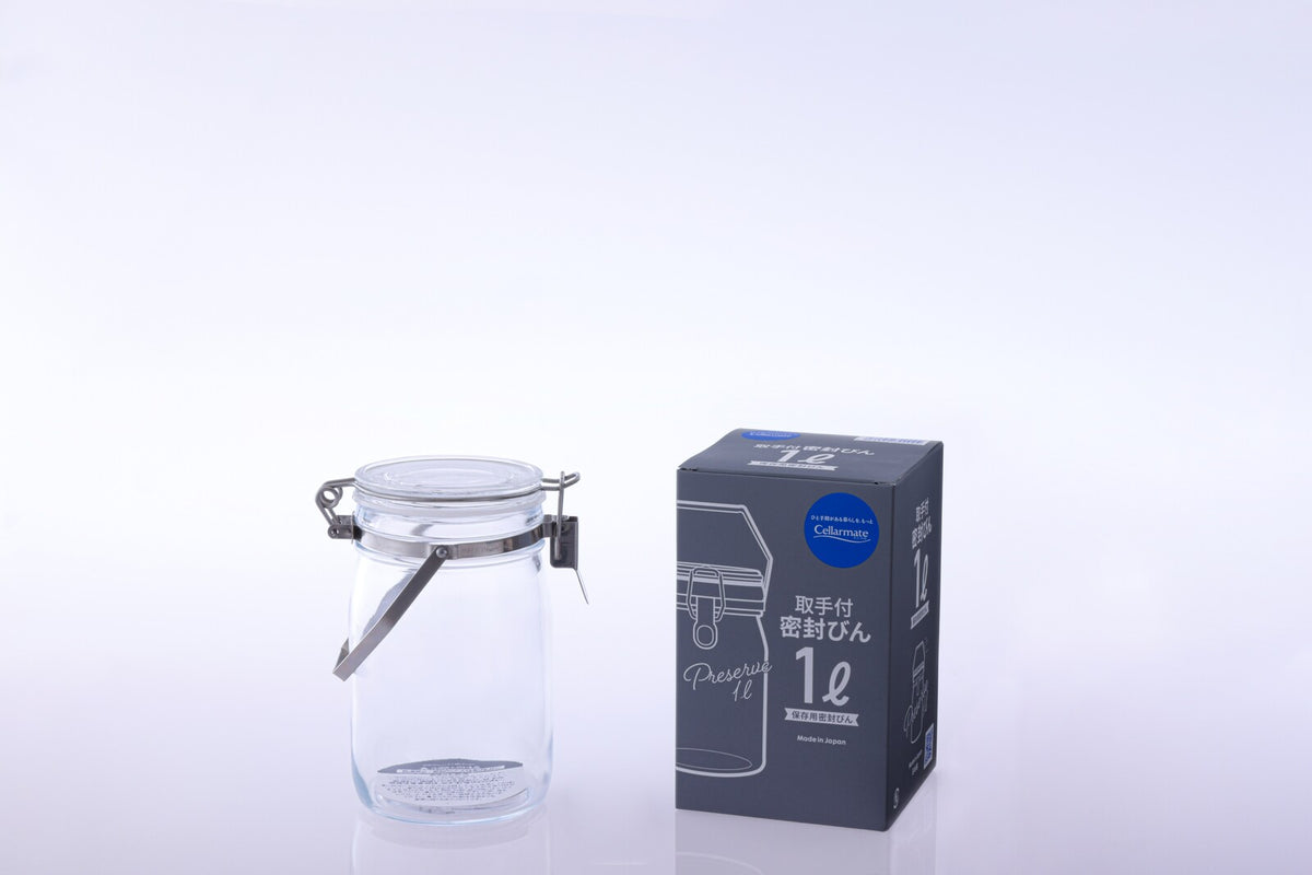 Cellarmate Airtight Glass Preserving Jar with Handle
