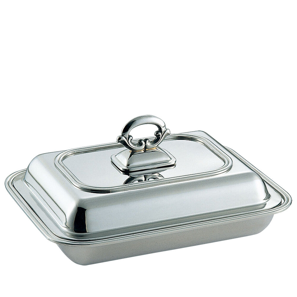 Wadasuke Stainless B Rim Square Entree Dish 14 Inch 2404-4140