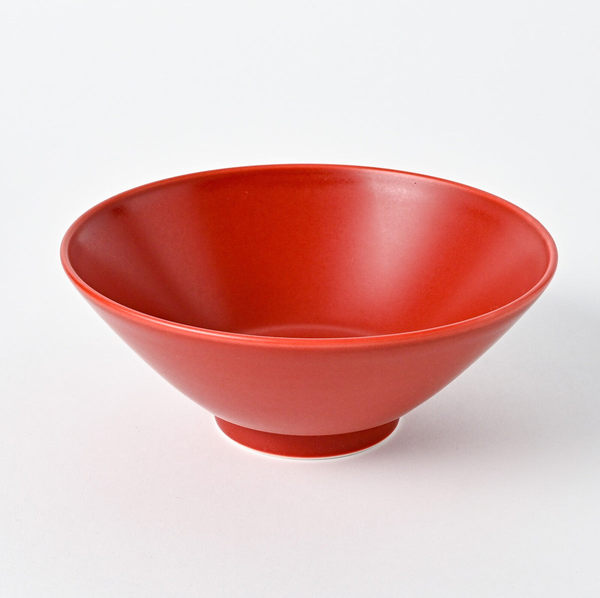 Hakusan Porcelain Hasami-Yaki Wan Ramen Bowl Carmine Matte Red