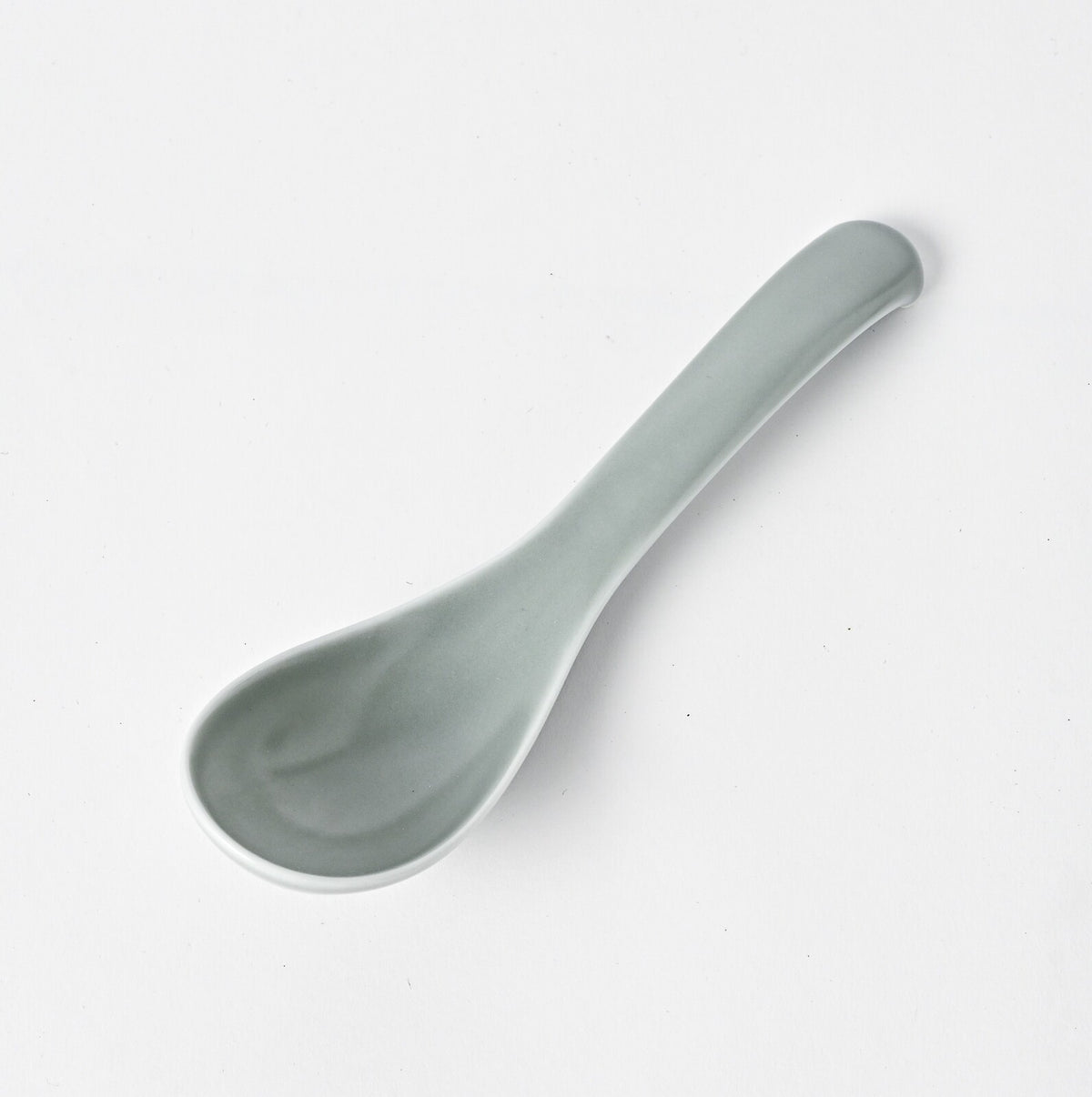 Hakusan Porcelain Hasami-Yaki Ramen Spoon Gray Matte