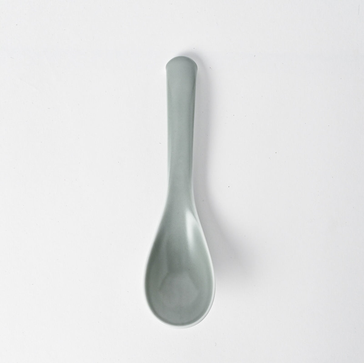 Hakusan Porcelain Hasami-Yaki Ramen Spoon Gray Matte